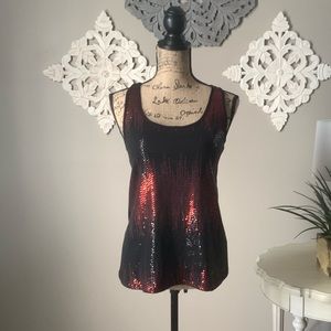 Black and red sequined tank! ❤️🖤